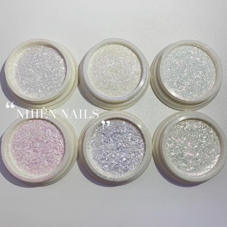 Mộc nails_set bột nhũ mới 6 màu