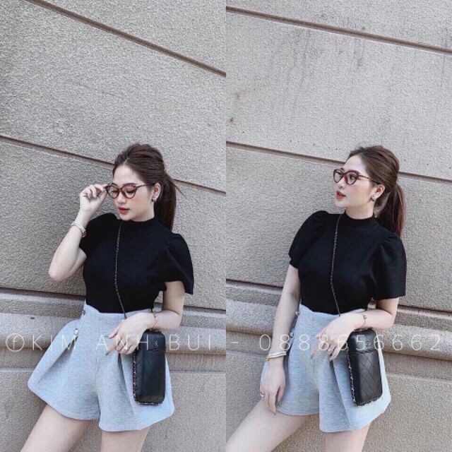 Áo len cộc tay phồng ảnh thật | BigBuy360 - bigbuy360.vn