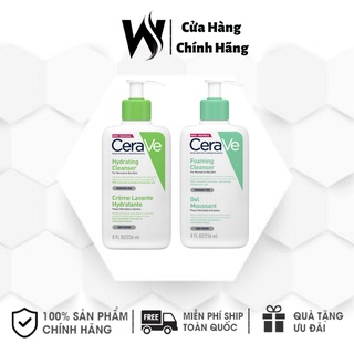 Sữa rửa mặt CeraVe Foaming Facial Cleanser Da Dầu , Da Khô chính hãng từ Mỹ 236ml - White Store