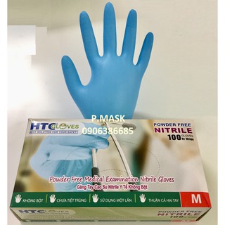 Combo 5 hộp găng tay Nitrile Xanh không Không bột