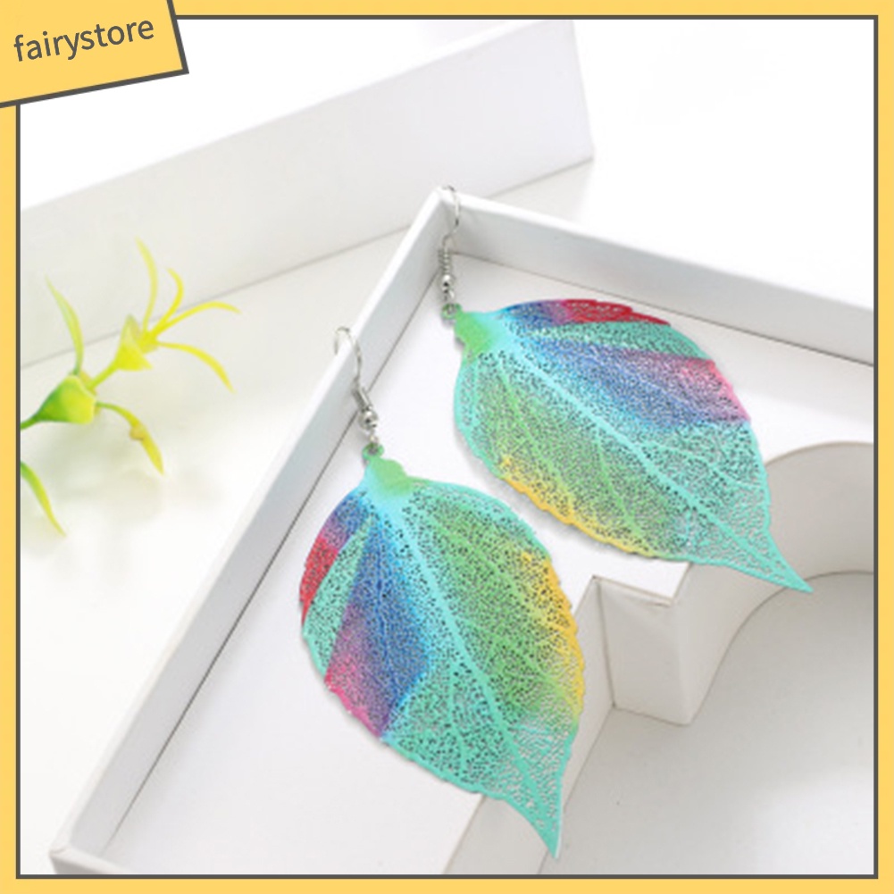 Bông Tai Hình Chiếc Lá Nhiều Màu Sắc