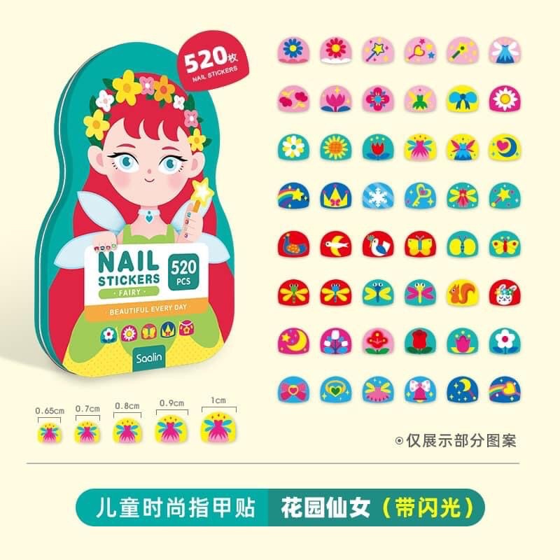 ❤Set 520 miếng dán móng tay cho bé❤️