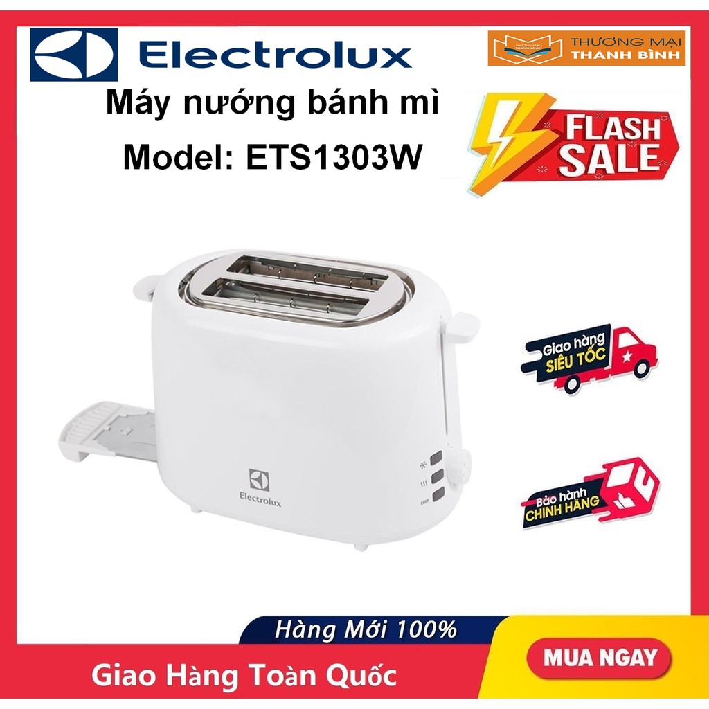 [Mã ELHADEV giảm 4% đơn 300K] Máy nướng bánh mì Electrolux ETS1303W 870 W