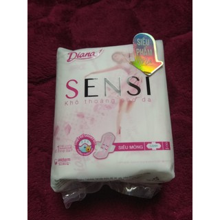 (NOWSHIPVUIT4 giảm 20k đơn 50k) Băng Vệ Sinh Diana Sensi Siêu Mỏng Không Cánh (Gói 8 Miếng)