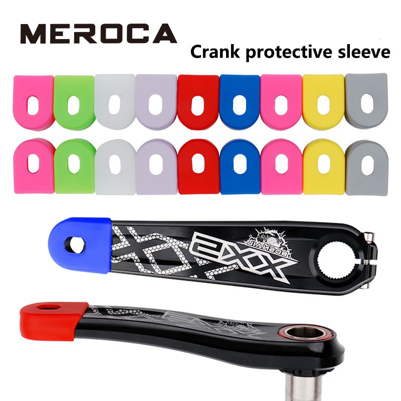 MEROCA 2 Chiếc Bọc Tay Quay Xe Đạp Bọc Bảo Vệ Bằng Silicon Mềm Phụ Kiện Xe Đạp