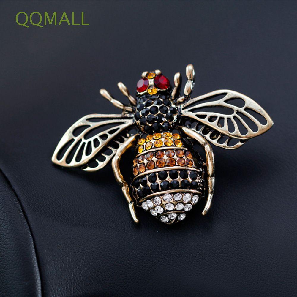 Ghim cài áo hình con ong đính đá nhân tạo thời trang độc đáo