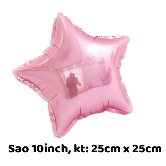 Bóng hình ngôi sao trang trí sinh nhật cỡ 5inch 10inch 18inch đủ các màu