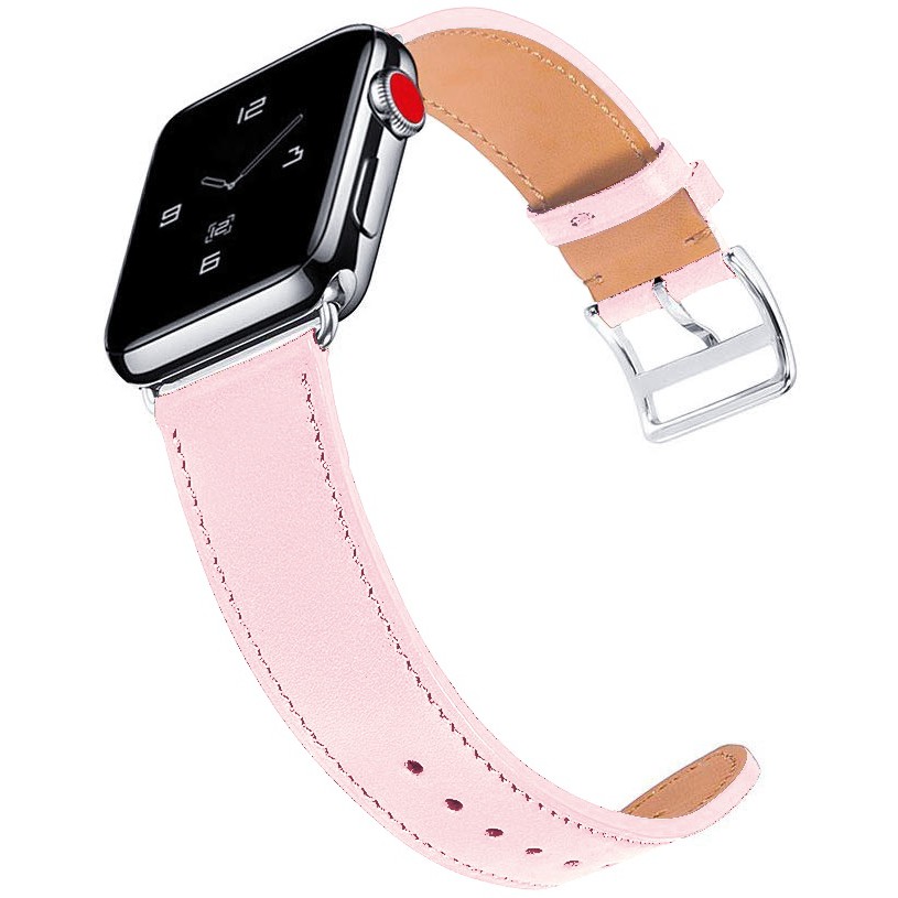 Dây Đeo Bằng Da Cho Đồng Hồ Thông Minh Apple Watch Se 6 5 4 3 2 1 38mm 40mm 42mm 44mm