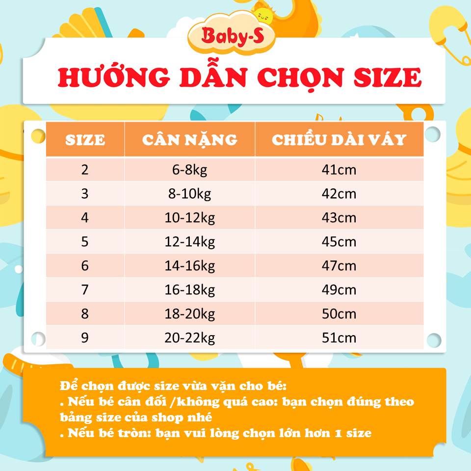 Váy cho bé gái, Váy 2 dây cho bé 6-22kg chất thô mềm dáng xòe phối cúc cài xinh xắn Baby-S – SD086