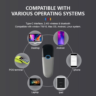 【ONLY 1D】Máy quét mã vạch bỏ túi 1D Bluetooth 2.4G cho 1D Android IOS Windows