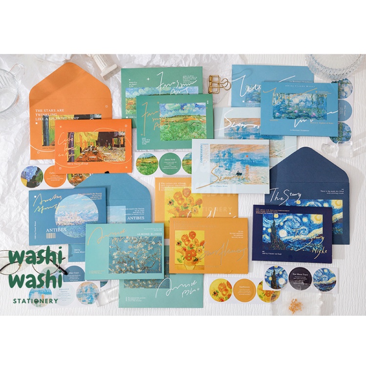 Thiệp Nổi 3D Pop-Up Tranh Nghệ Thuật Van Gogh Monet Nổi Tiếng Độc Đáo Trang Trí Quà Tặng Tết Năm Mới Sáng Tạo