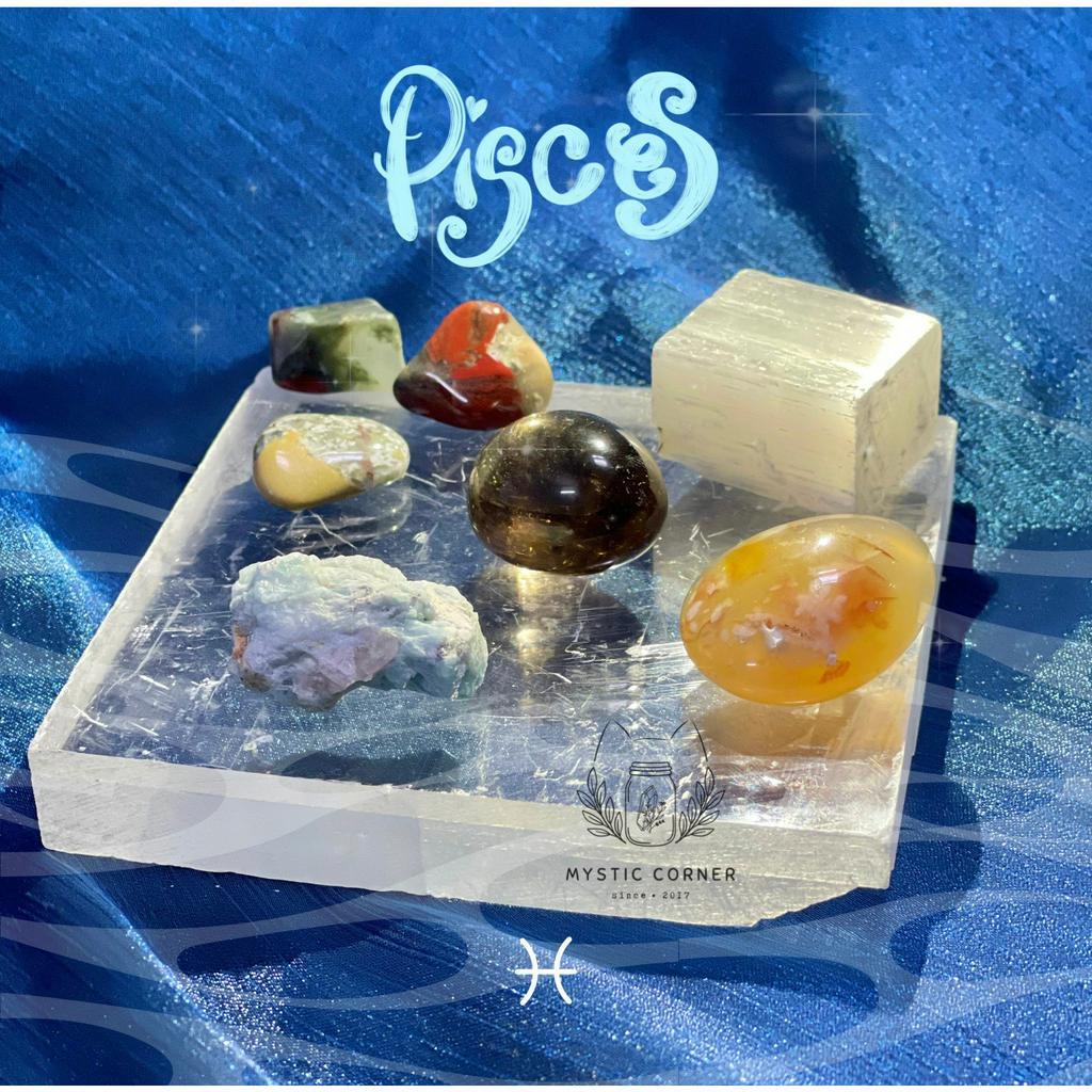 Set đá may mắn cho Song Ngư, đá thạch anh, đá thanh tẩy bài Tarot, đá phong thuỷ