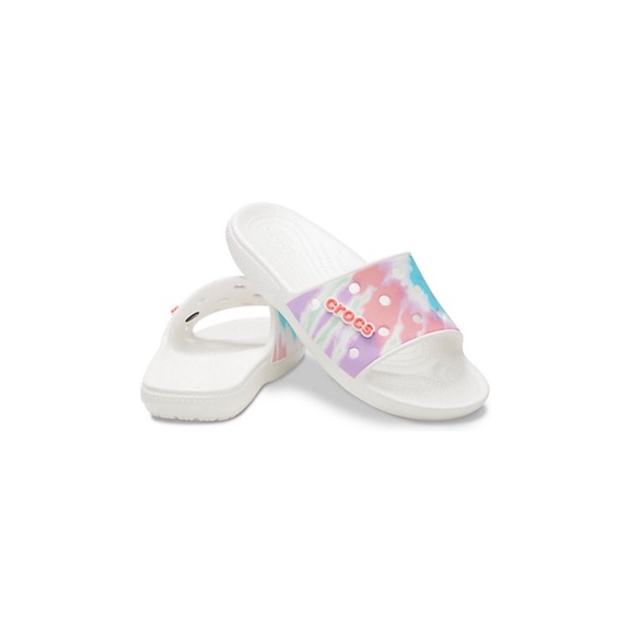 Dép quai ngang nữ Crocs Band cá sấu họa tiết Graphic Camo loang cầu vồng