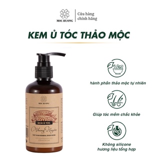 Kem Ủ Tóc Thảo Mộc Tinh Dầu Tự Nhiên Nuôi Dưỡng Tóc Dày Bồng Bềnh, Chắc Khỏe 220ml