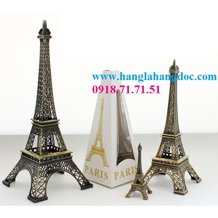 [XẢ HÀNG 01 TẶNG 01] Mô hình trang trí tháp Eiffel cao 32cm kim loại