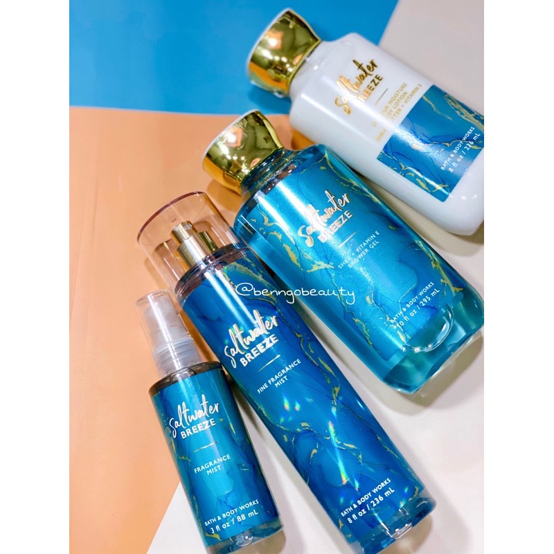 [BILL MỸ] SALTWATER BREEZE - BỘ XỊT THƠM DƯỠNG THỂ BATH AND BODY WORKS