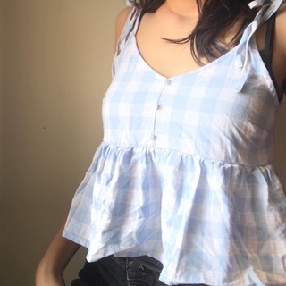Áo hai dây cami peplum dễ thương màu pastel VNXK