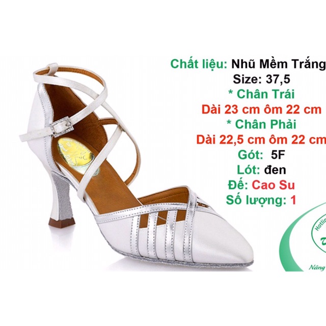 Giày khiêu vũ bít mũi latin nữ