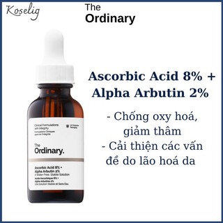 (Bill Sephora US) Serum sáng da Ascorbic Acid 8% + Alpha Arbutin 2% - The Ordinary