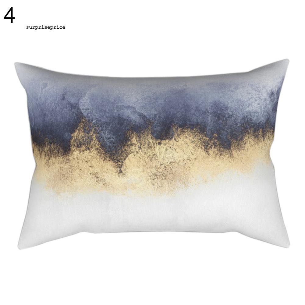 Áo gối khổ chữ nhật 30cm x 50cm in họa tiết cách điệu trang nhã