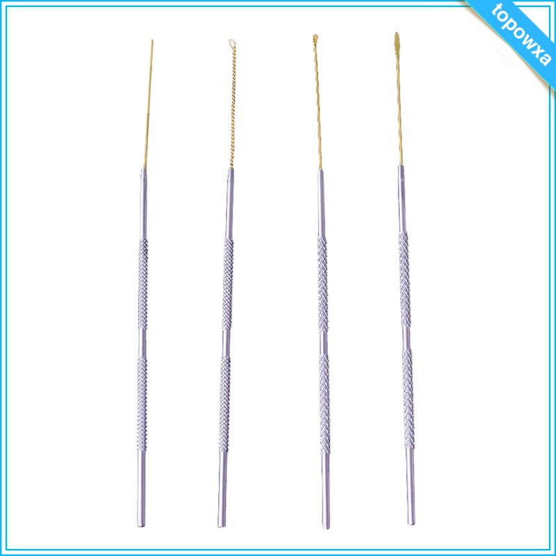 Set 4 cây ngoáy tai bằng thép không gỉ chăm sóc sức khỏe cho người lớn trẻ em