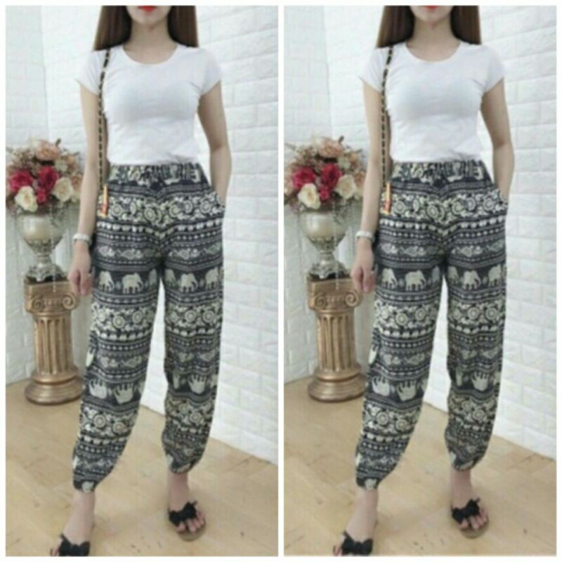 Quần Alibaba quần lanh bom thổ cẩm dáng dài❤freeship❤ quần lanh lụa