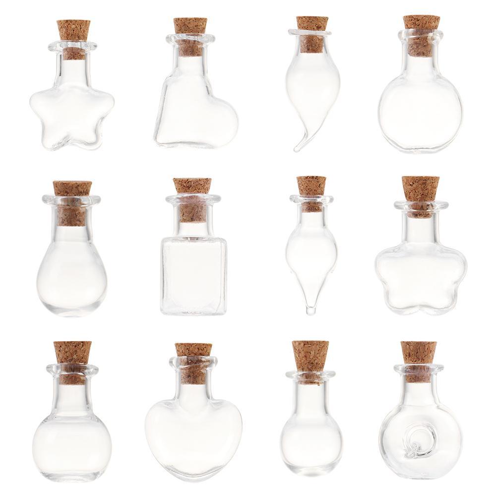 Set 5 Lọ Điều Ước Mini Có Nút Bần Dùng Trang Trí Nhà Cửa