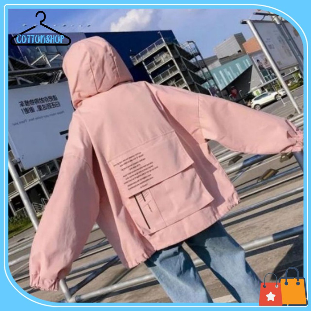 [Mã WASTMAY giảm 15% tối đa 30K đơn 150K] [Giá siêu rẻ] Áo khoác kaki form rộng in túi, kèm ảnh thật