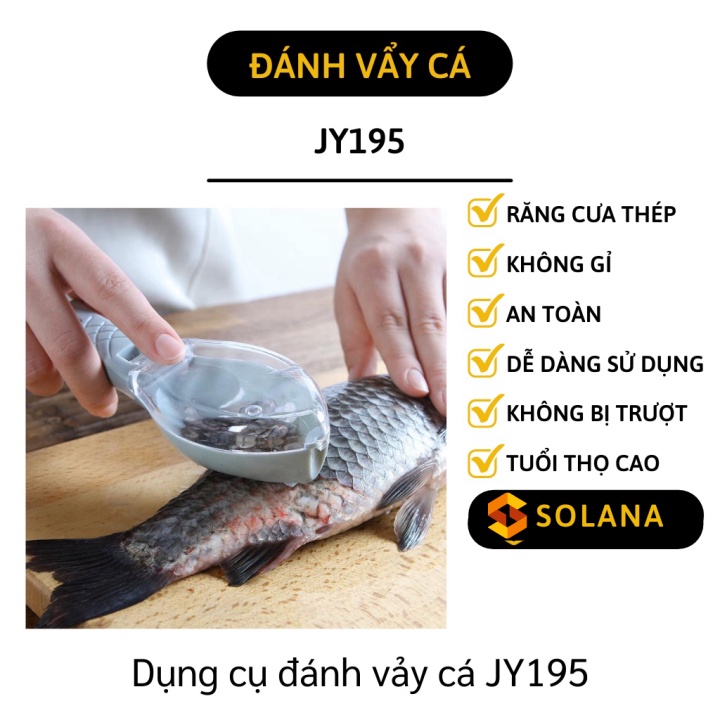 Dụng Cụ Đánh Vảy Cá - Đồ Làm Sạch Cá Có Hộp Chứa Vảy Tiện Lợi, Sạch Sẽ, Nhanh 8803