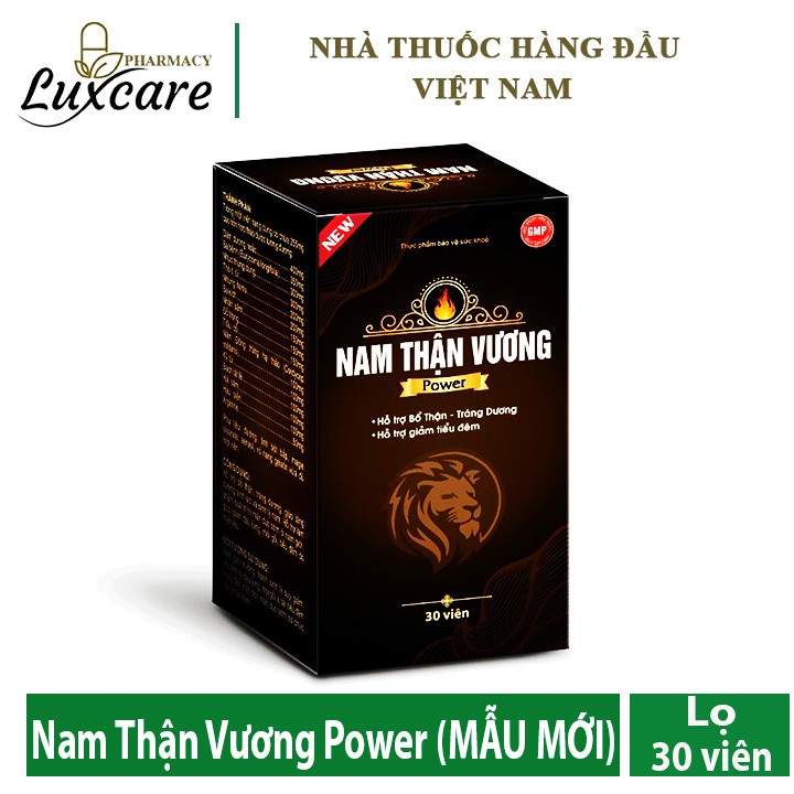 NAM THẬN VƯƠNG Power (Mẫu Mới) - Hỗ trợ bổ thận, tráng dương, giảm tiểu đêm (Hộp 30 viên)