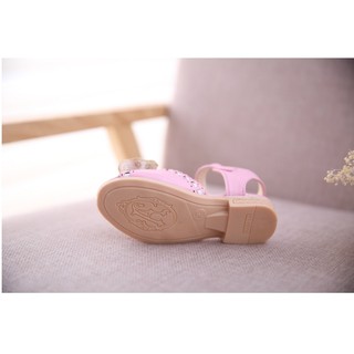 Sandal bé gái gắn nơ ren