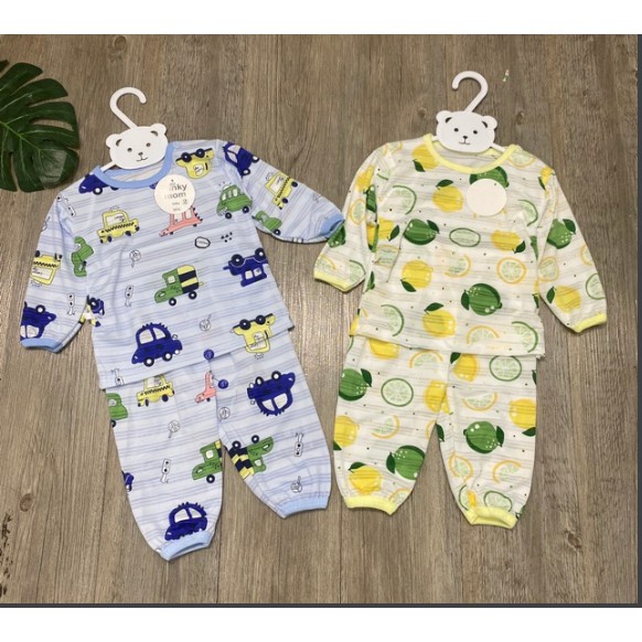 Bộ quần áo thu đông dài tay giấy Thái Lan Minky mom cho bé từ 4-13kg