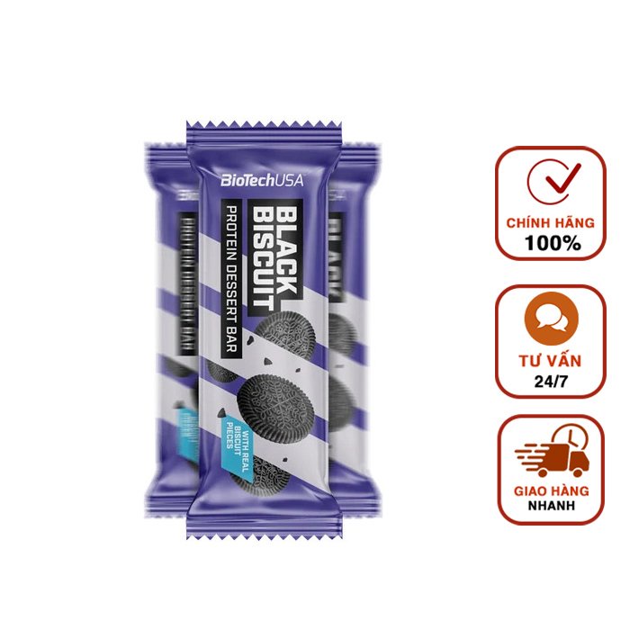 Bánh Protein Dessert Bar BiotechUSA Hộp 20 Thanh