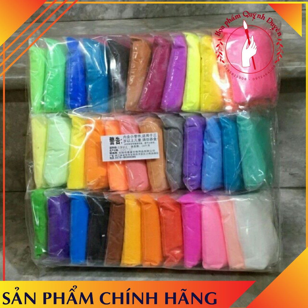 GIÁ RẺ] Bịch đất sét 36 màu, đất nặn siêu nhẹ , softclay, nguyên liệu làm slamp