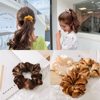Dây buộc tóc chất liệu lụa thiết kế đơn giản phong cách cho nữ