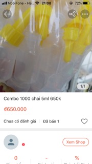 Combo chai chiết mỹ phẩm