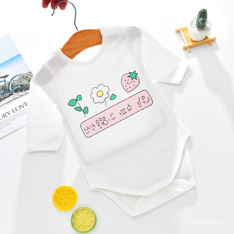 Bộ Áo Liền Quần Chất Liệu Cotton Xinh Xắn Cho Bé