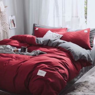 Vỏ gối cotton xịn màu đỏ