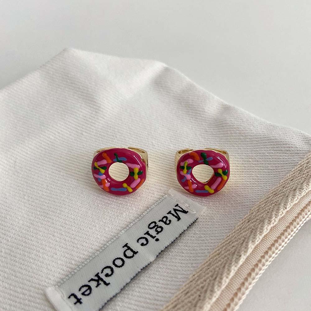 Set 2 Vòng cổ Mặt Bánh Donut Đơn Giản Dễ Thương Cho Nữ