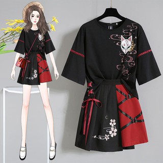 Kích thước lớn Lỏng lẻo thời trang Bộ đồ nữ set trang phục quần áo nữ set quần áo set bộ quần bộ set đồ bộ đồ nữ áo croptop
