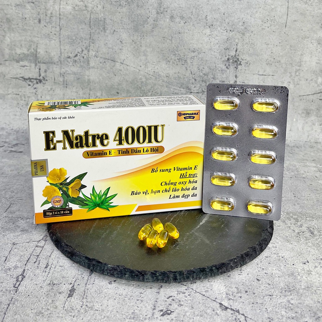 E-Natre 400IU bổ sung Vitamin E, giúp da trắng sáng, hồng hào