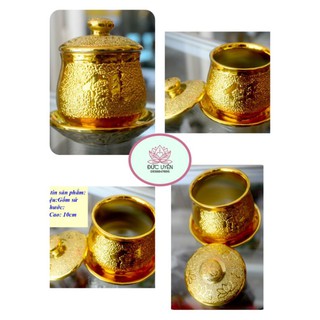 Ly nước thờ cúng kim sa vàng - 4 Size