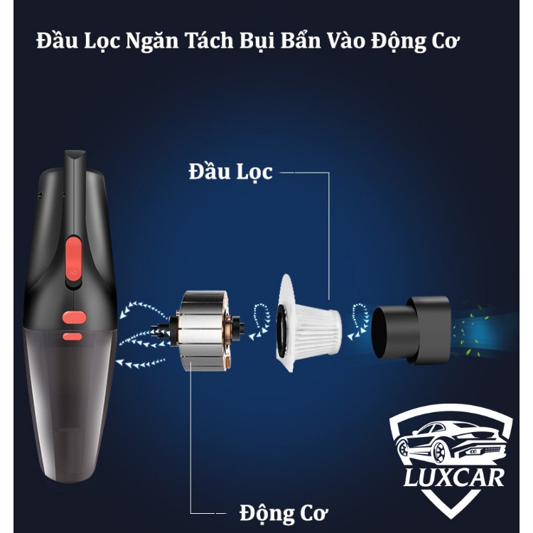 Máy hút bụi cầm tay VACUUM CLEANER chuyên dụng cho ô tô | Thiết kế nhỏ gọn,dễ sử dụng