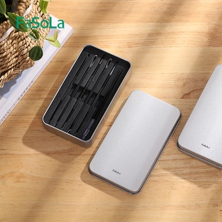 Bộ nặn mụn 6 món gồm nhíp + que lấy nhân mụn fasola fsljy-363