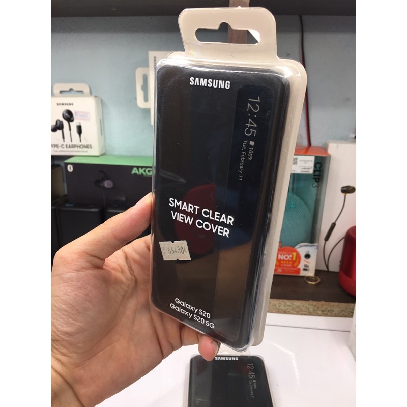 Bao Da thông minh Clear View Samsung Galaxy S20, S20 5G nắp gập - Hàng Chính Hãng New 100%
