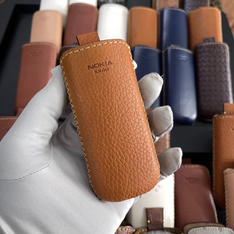 Bao da Nokia 8800 dây rút da thật 100%