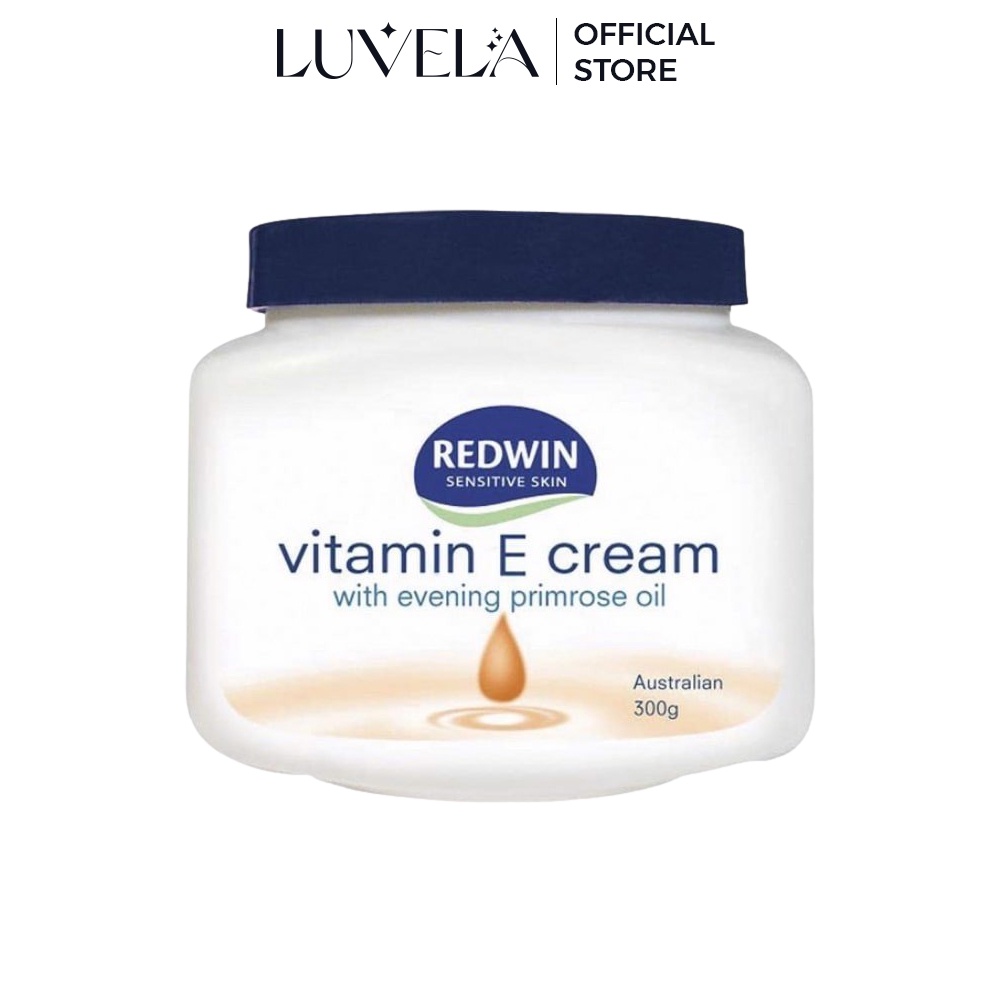 Kem dưỡng úc chính hãng giúp da mềm mịn sáng bóng hết khô nứt nẻ Redwin Vitamin E Cream 300g Úc chính hãng LUVELA KD31