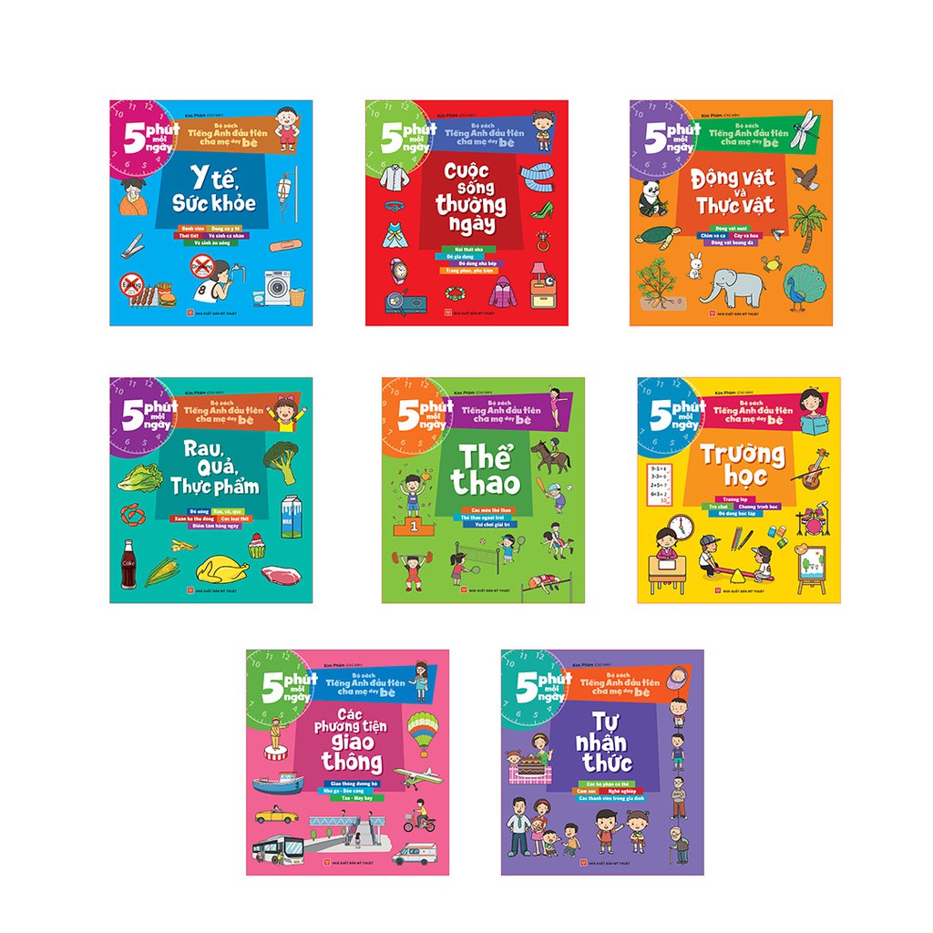 Sách: Bộ Sách Tiếng Anh Đầu Tiên Của Bé - 5 Phút Mỗi Ngày