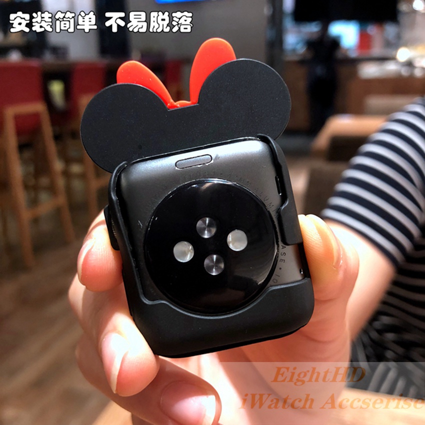 Khung Bảo Vệ Đồng Hồ Apple Watch Series 6 SE 5 4 3 2 1 Hình Chuột Minnie 38mm 42mm 40mm 44mm Tiện Dụng