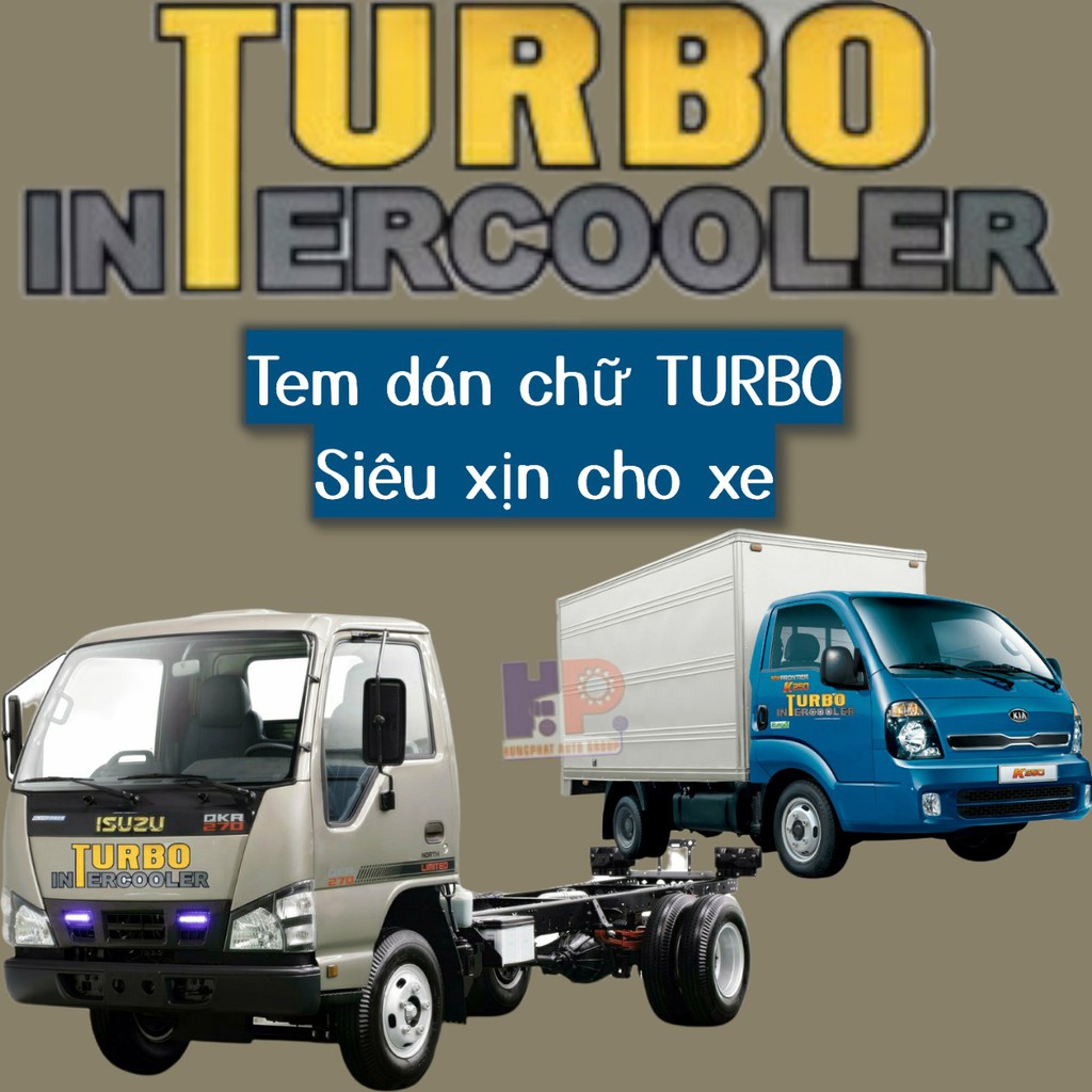 TEM DÁN CHỮ TURBO INTERCOOLER - GIÁ RẺ CHẤT LƯỢNG CAO